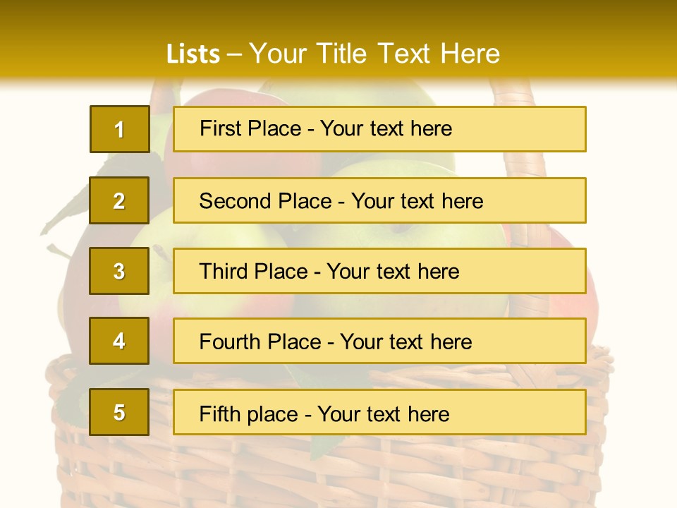 Fresh Basket Circle PowerPoint Template