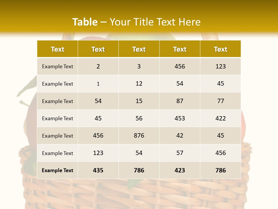 Fresh Basket Circle PowerPoint Template