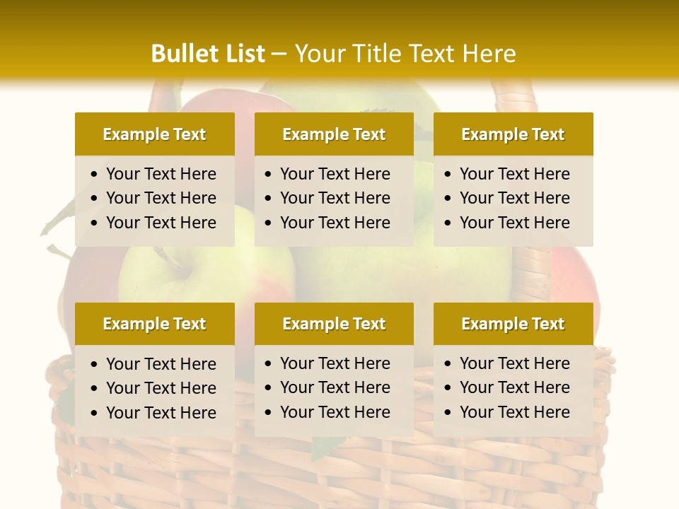 Fresh Basket Circle PowerPoint Template