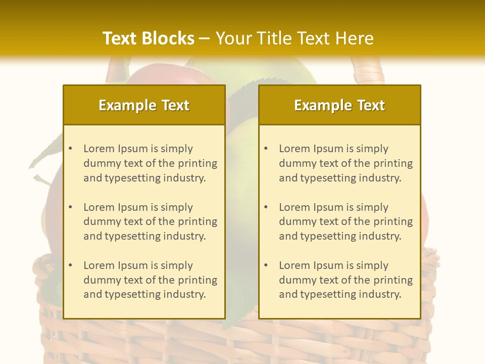 Fresh Basket Circle PowerPoint Template