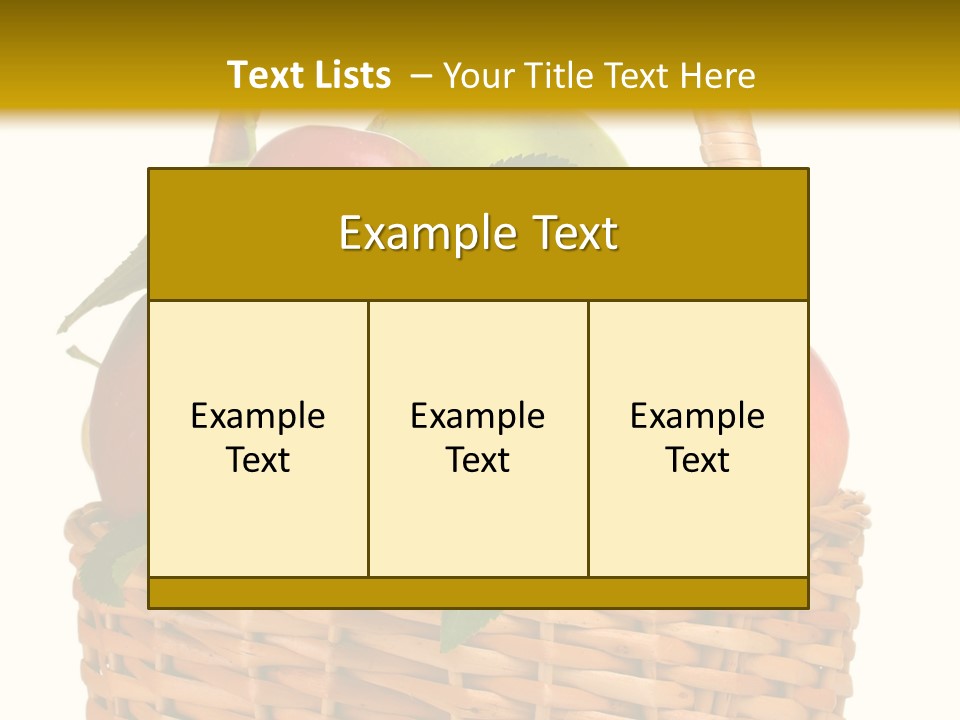 Fresh Basket Circle PowerPoint Template