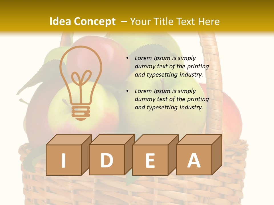 Fresh Basket Circle PowerPoint Template