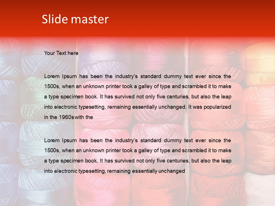 Fabric Cotton Wool PowerPoint Template