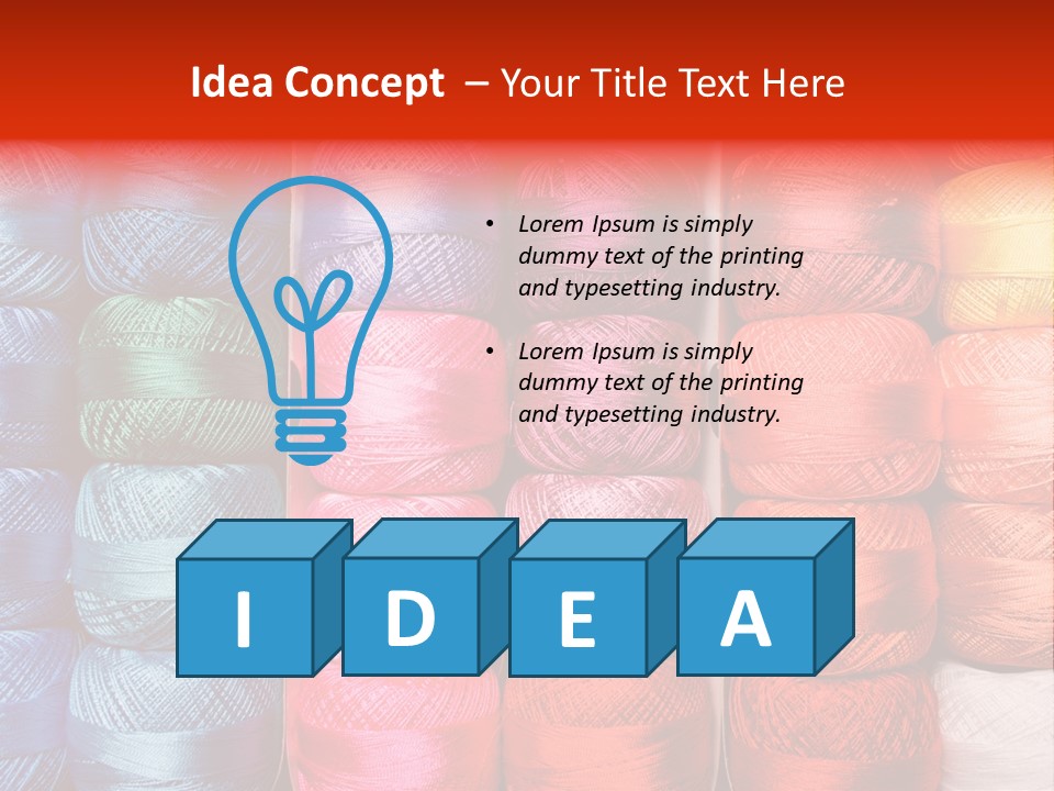 Fabric Cotton Wool PowerPoint Template