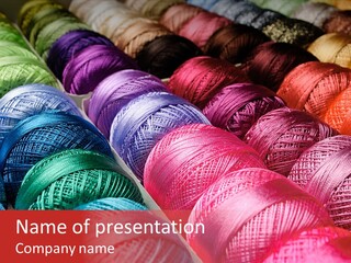 Spectrum Objects Embroidery PowerPoint Template