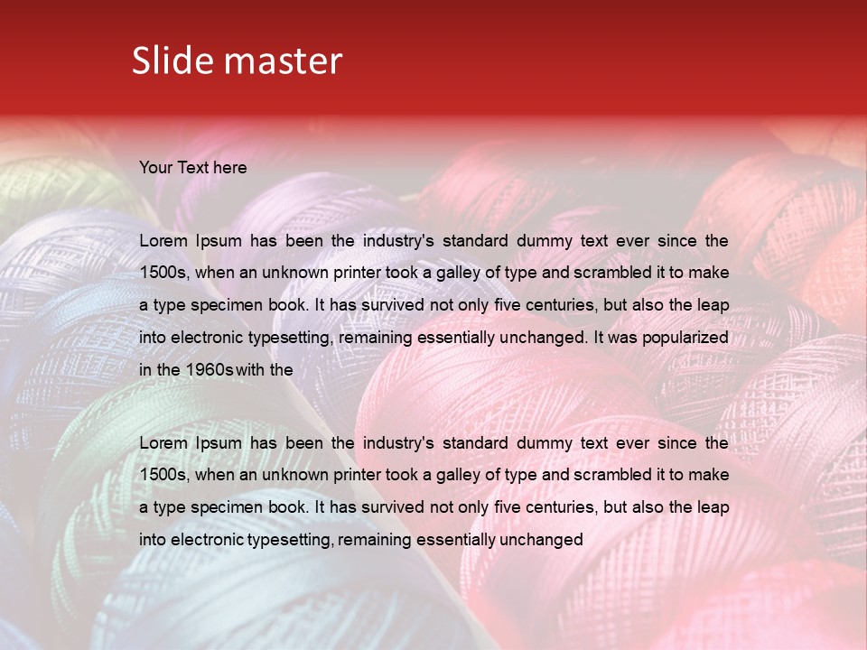 Spectrum Objects Embroidery PowerPoint Template