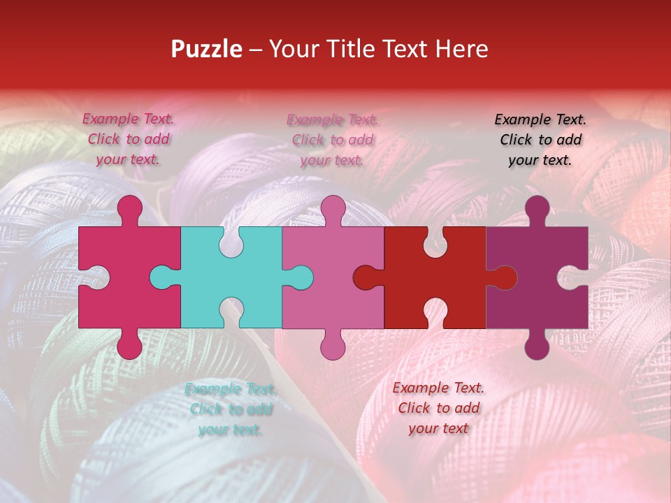 Spectrum Objects Embroidery PowerPoint Template