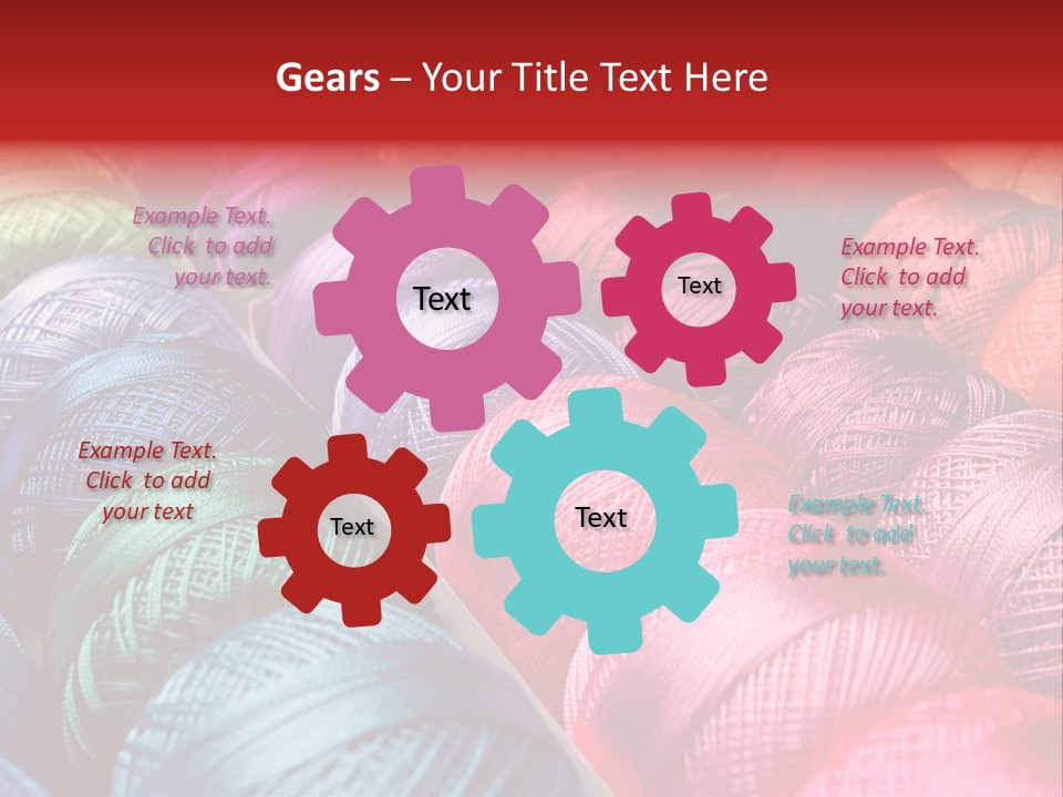 Spectrum Objects Embroidery PowerPoint Template