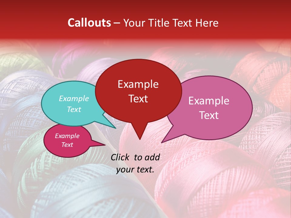 Spectrum Objects Embroidery PowerPoint Template