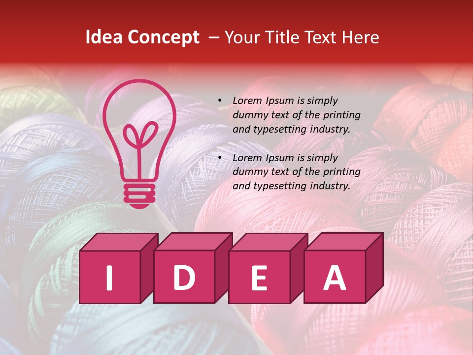 Spectrum Objects Embroidery PowerPoint Template