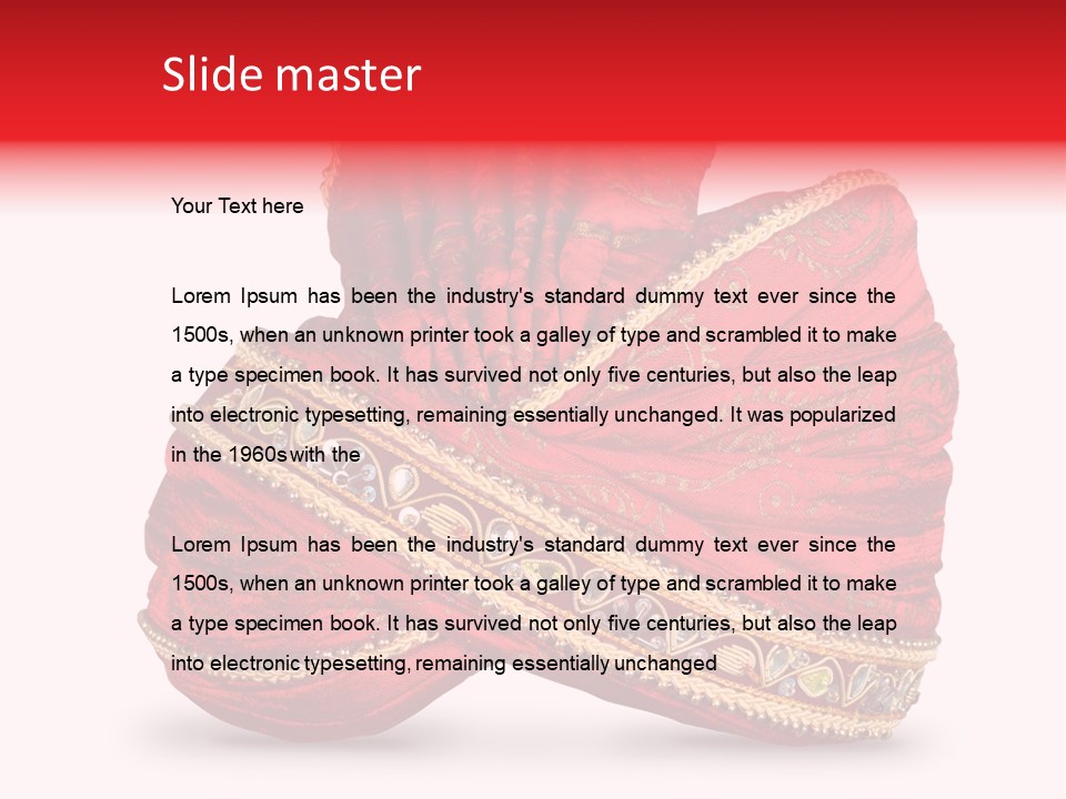 Occasional Maharajah Headgear PowerPoint Template