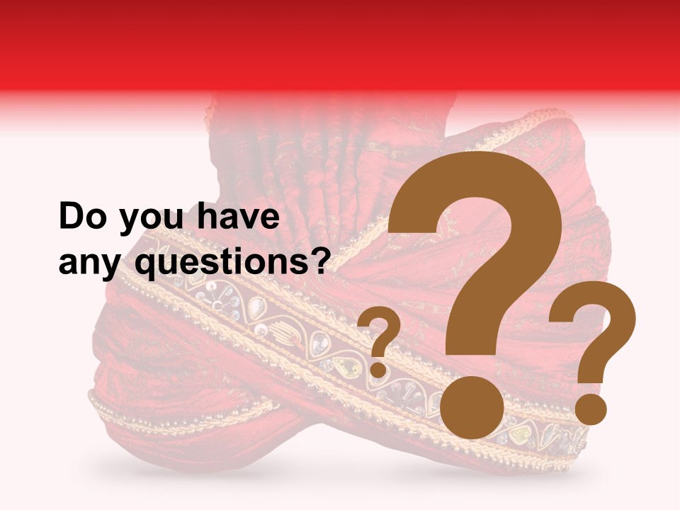 Occasional Maharajah Headgear PowerPoint Template