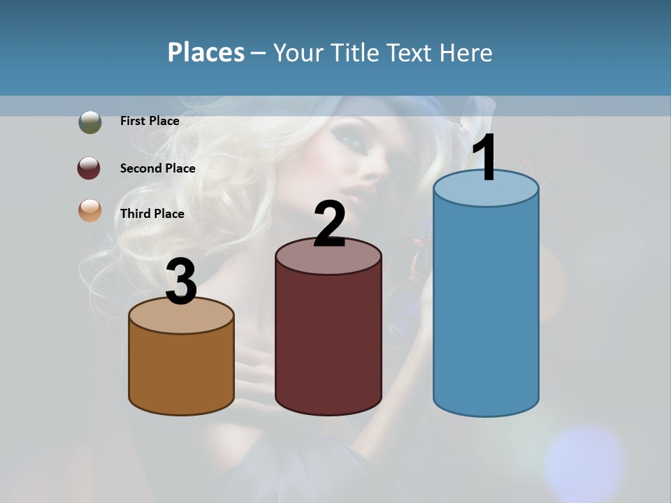 Holding Girl Butterfly PowerPoint Template