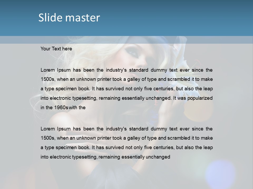 Holding Girl Butterfly PowerPoint Template