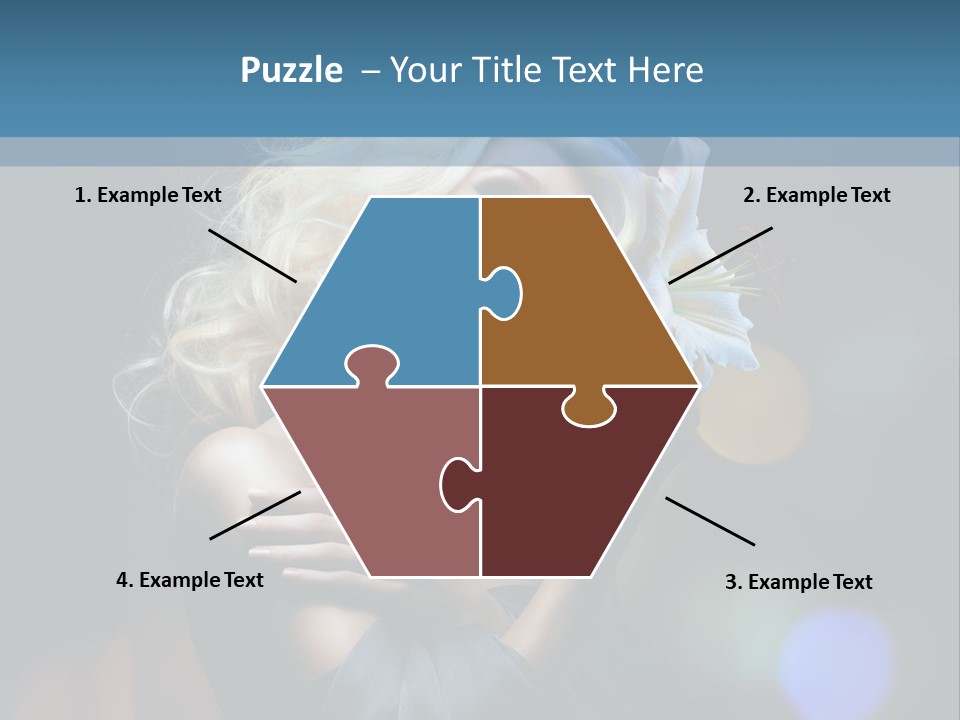 Holding Girl Butterfly PowerPoint Template