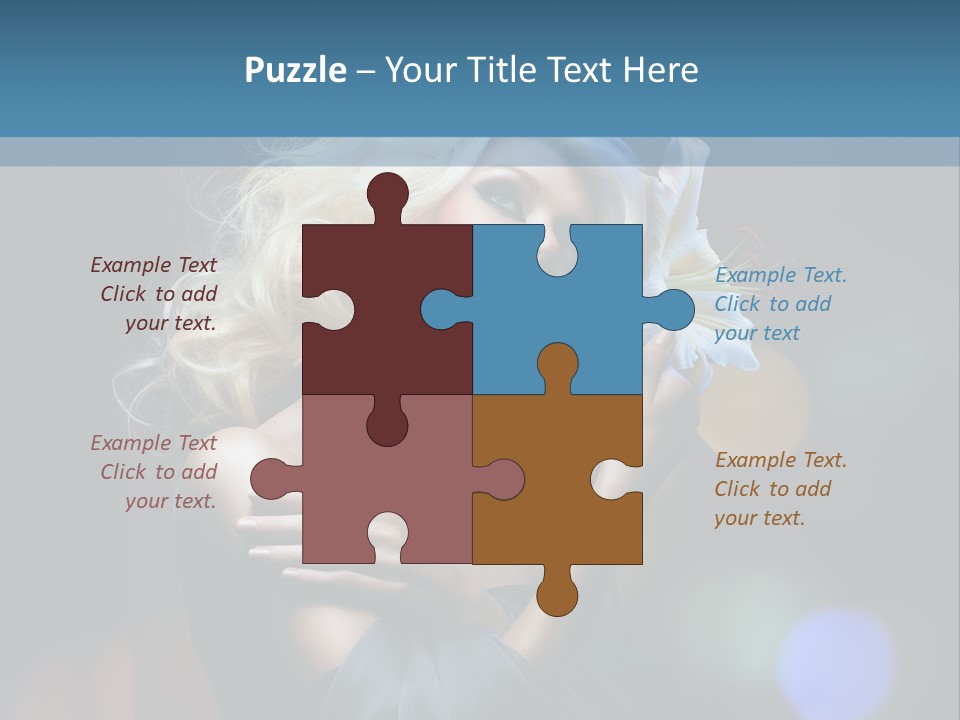 Holding Girl Butterfly PowerPoint Template