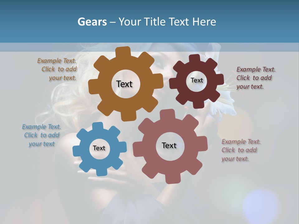 Holding Girl Butterfly PowerPoint Template