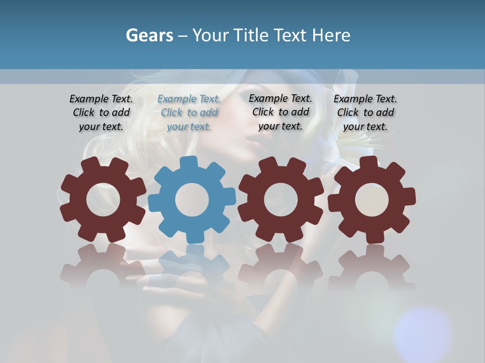 Holding Girl Butterfly PowerPoint Template