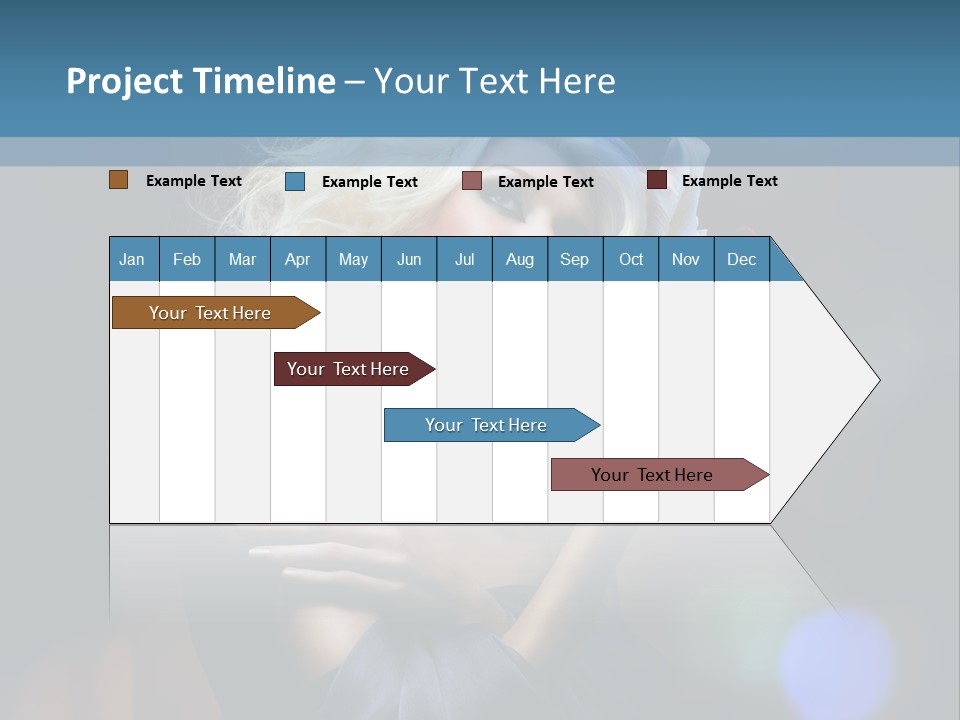 Holding Girl Butterfly PowerPoint Template