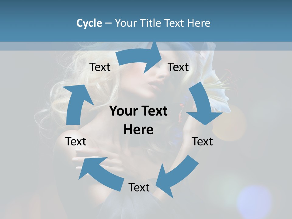 Holding Girl Butterfly PowerPoint Template