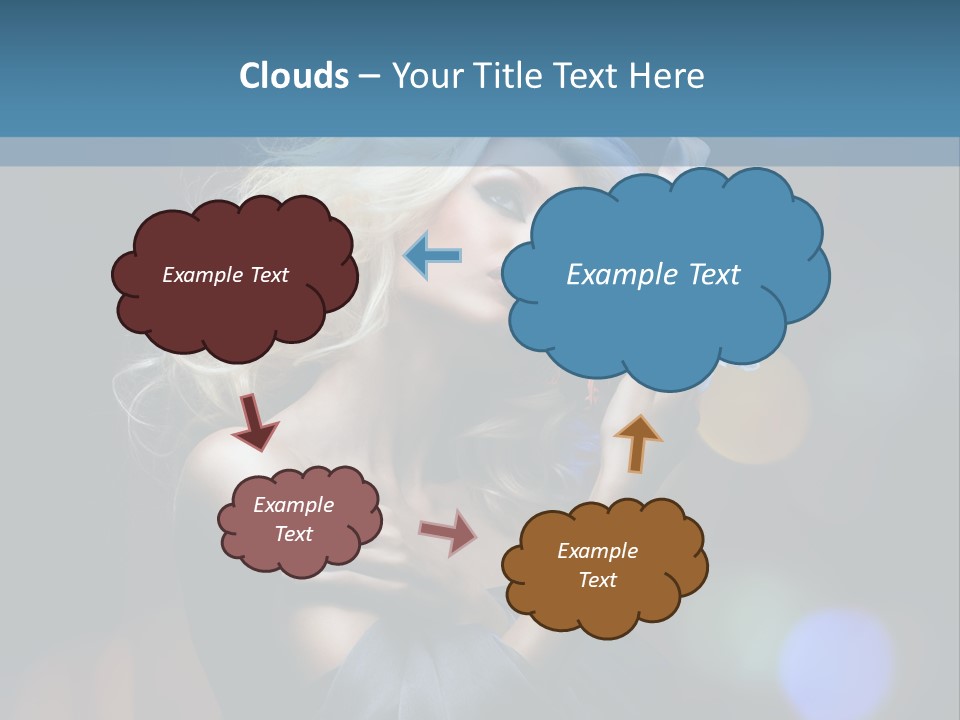 Holding Girl Butterfly PowerPoint Template