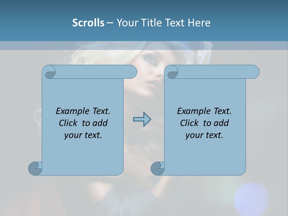 Holding Girl Butterfly PowerPoint Template