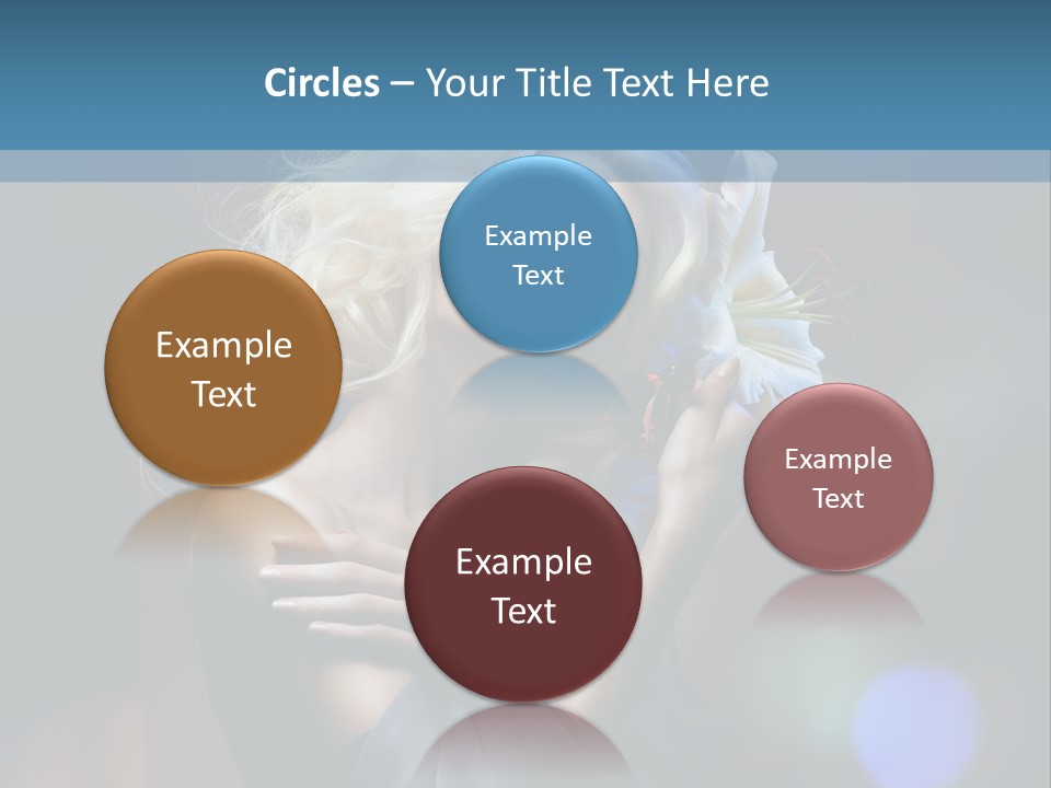 Holding Girl Butterfly PowerPoint Template