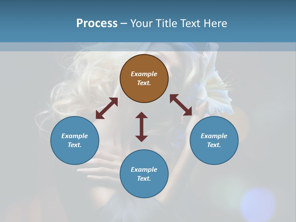 Holding Girl Butterfly PowerPoint Template