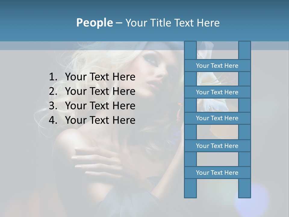 Holding Girl Butterfly PowerPoint Template