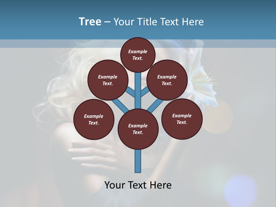 Holding Girl Butterfly PowerPoint Template