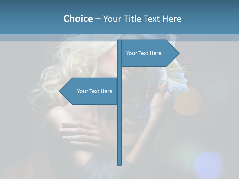 Holding Girl Butterfly PowerPoint Template