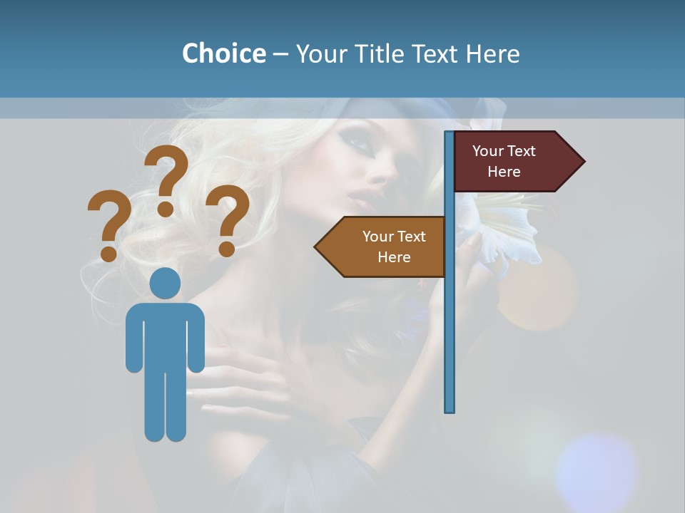 Holding Girl Butterfly PowerPoint Template