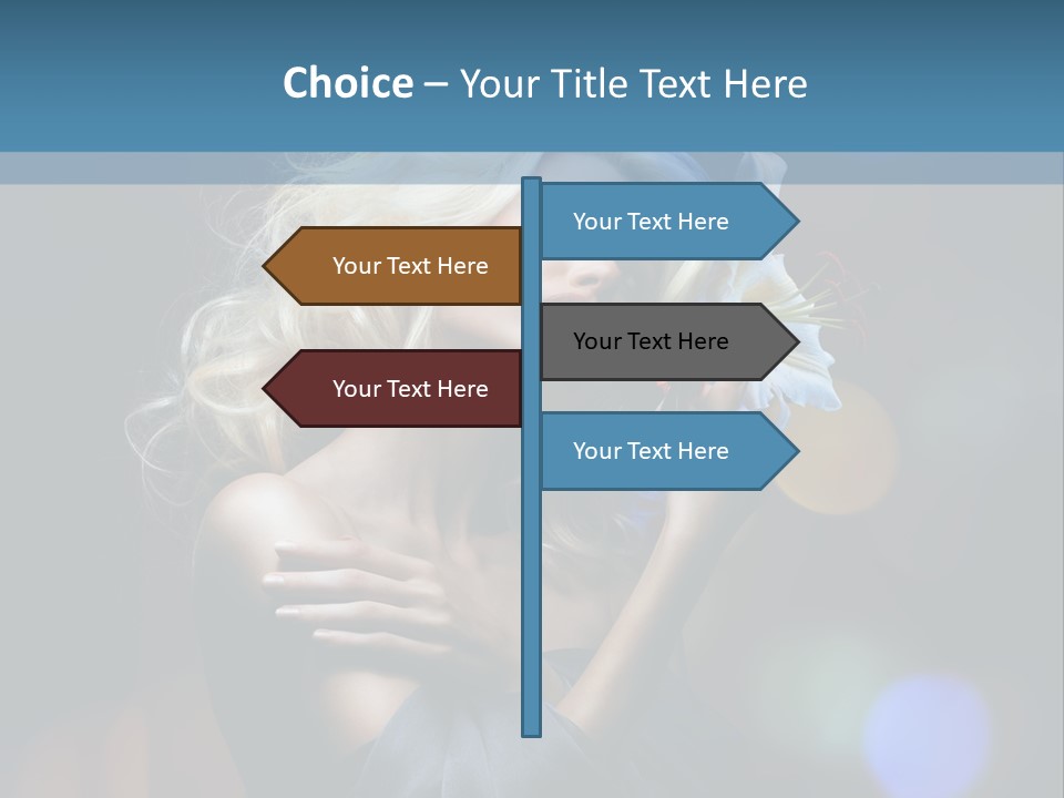 Holding Girl Butterfly PowerPoint Template