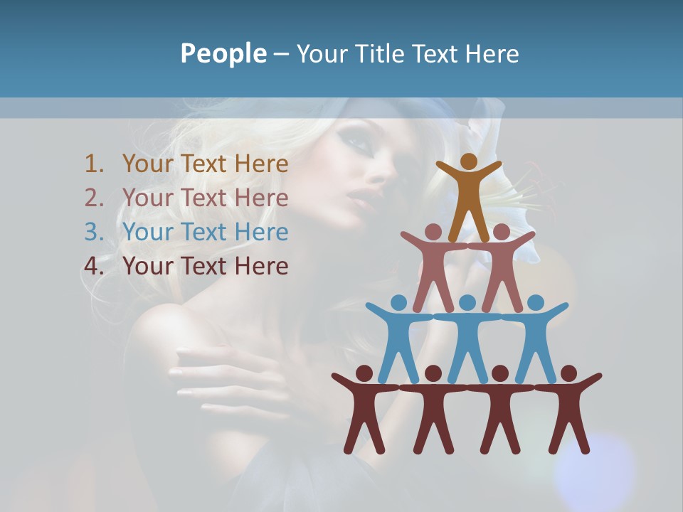 Holding Girl Butterfly PowerPoint Template