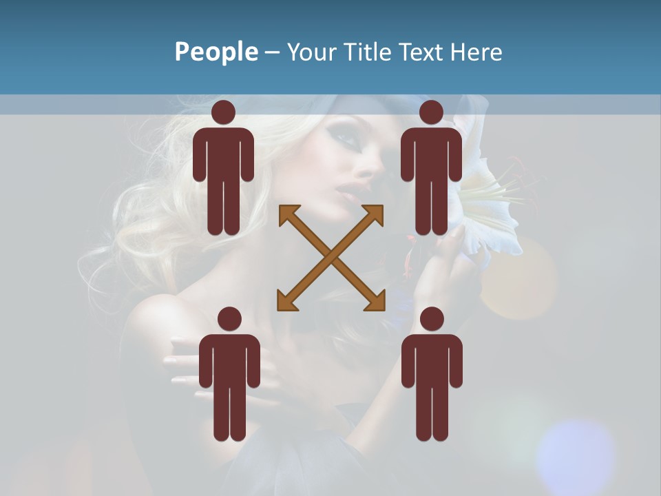 Holding Girl Butterfly PowerPoint Template