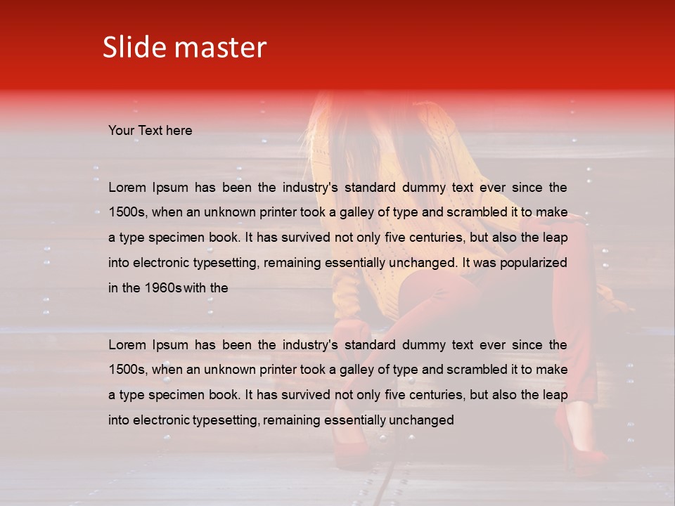 Woman Girl Cute PowerPoint Template