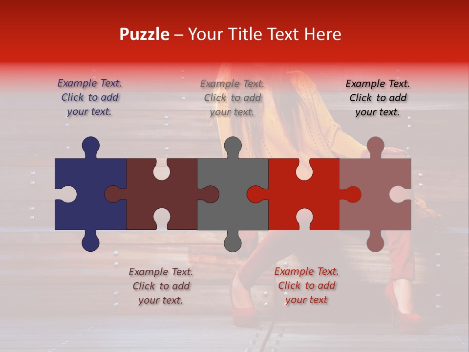 Woman Girl Cute PowerPoint Template