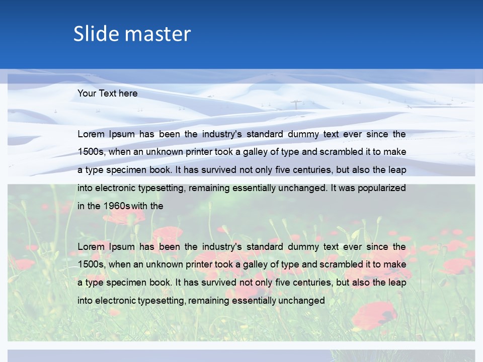 Natural Plant Water PowerPoint Template