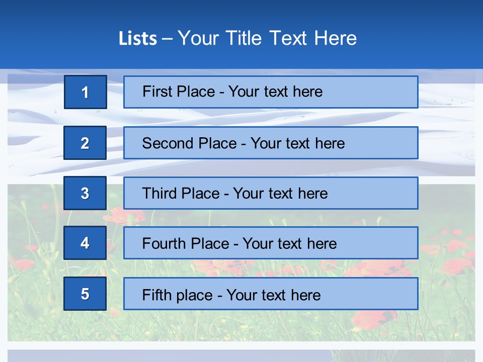 Natural Plant Water PowerPoint Template