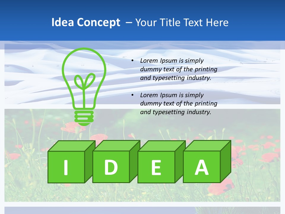 Natural Plant Water PowerPoint Template