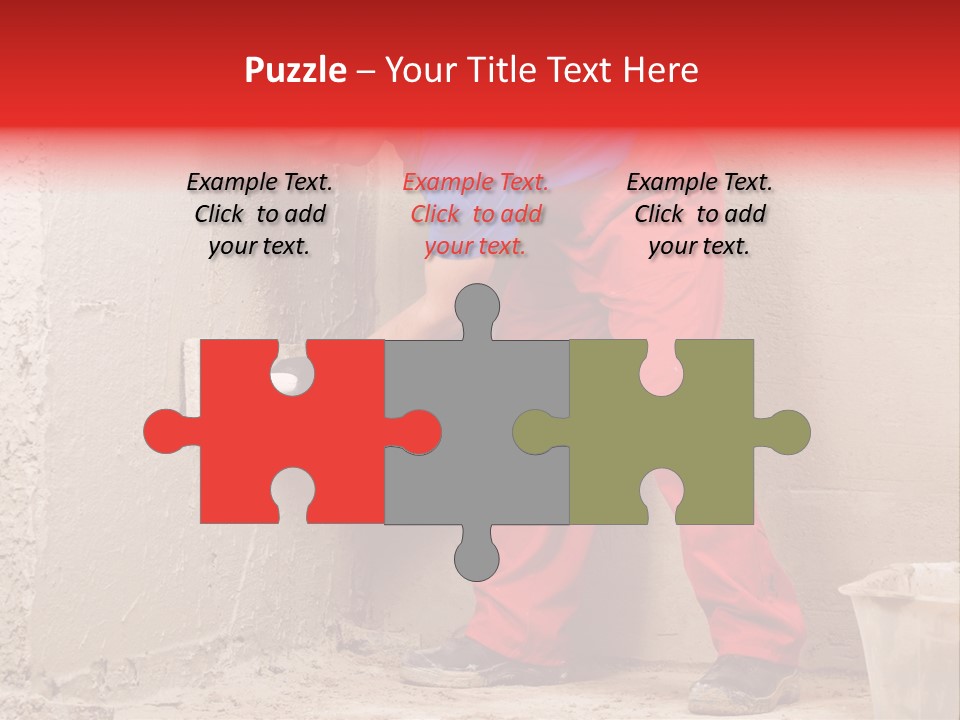 Man Plasterer Work PowerPoint Template