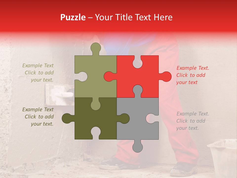 Man Plasterer Work PowerPoint Template