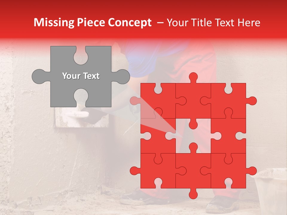 Man Plasterer Work PowerPoint Template