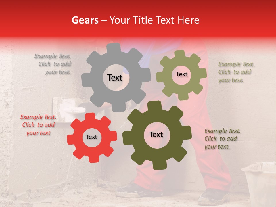 Man Plasterer Work PowerPoint Template
