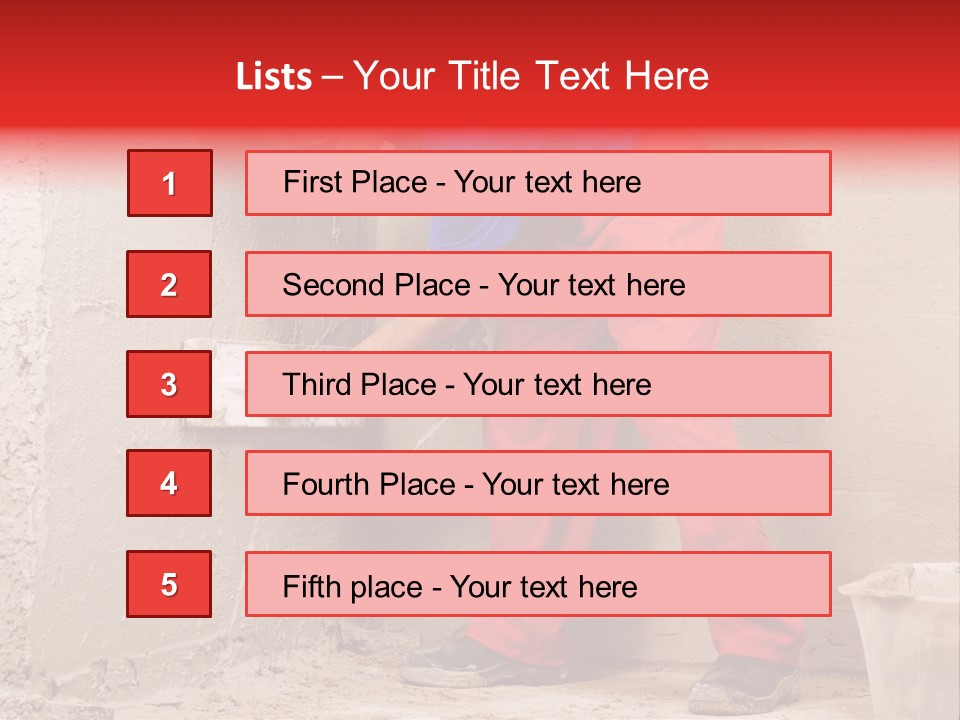 Man Plasterer Work PowerPoint Template