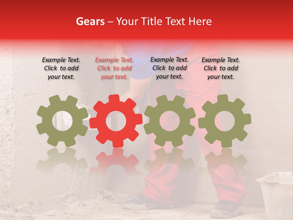 Man Plasterer Work PowerPoint Template