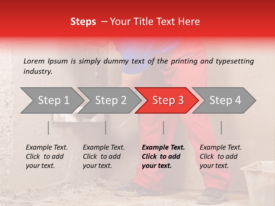 Man Plasterer Work PowerPoint Template