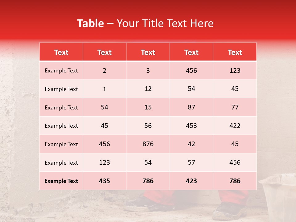 Man Plasterer Work PowerPoint Template