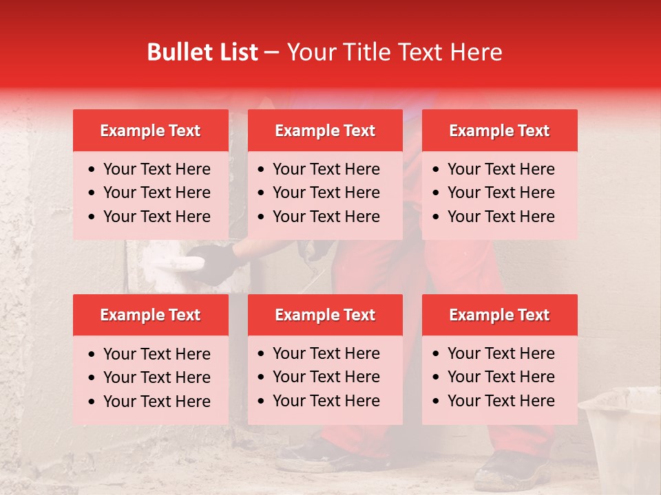 Man Plasterer Work PowerPoint Template