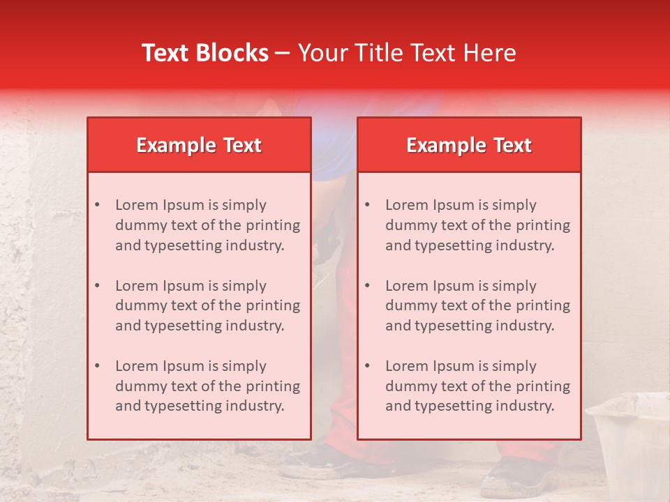Man Plasterer Work PowerPoint Template
